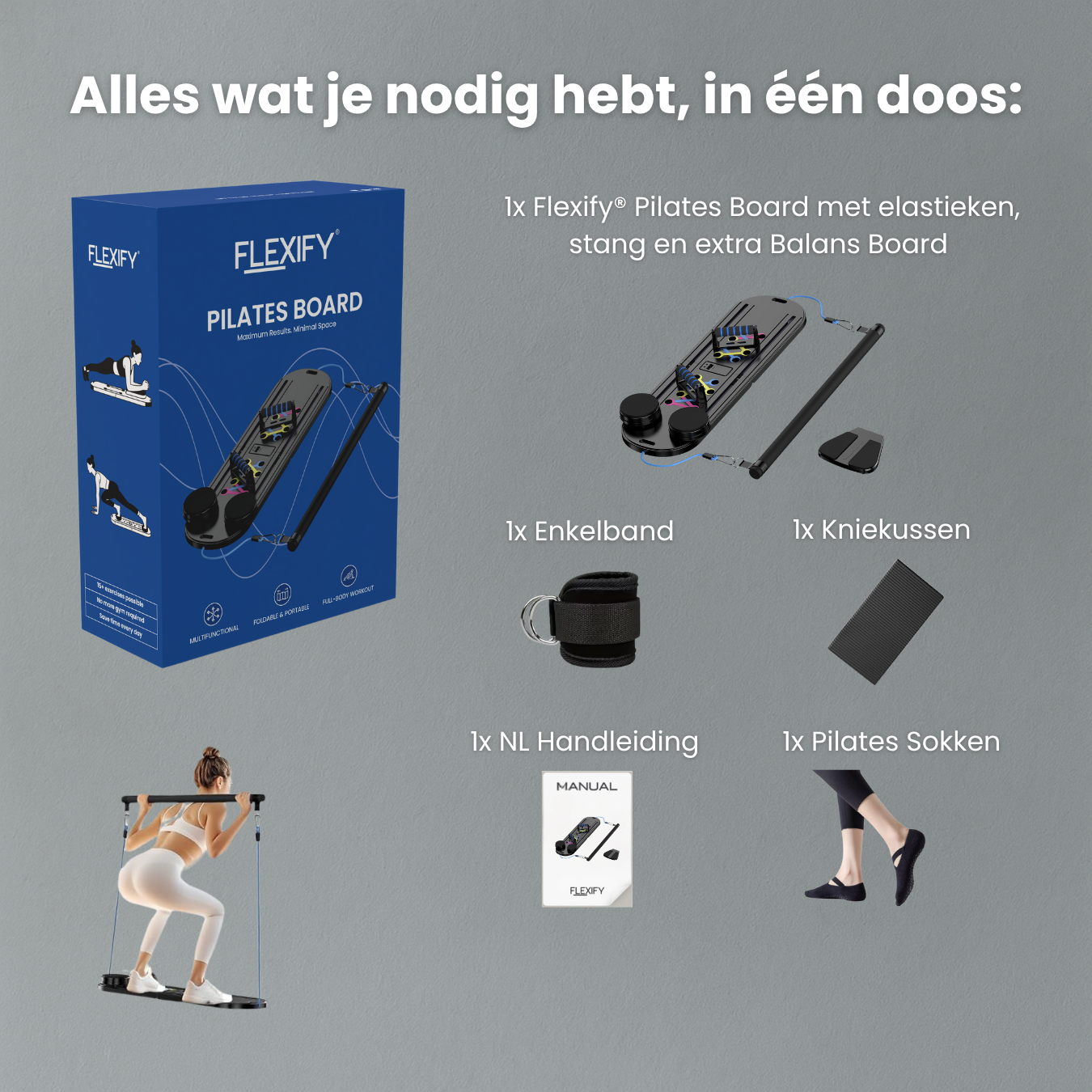 Flexify® Pilates Board Pro - Zwart